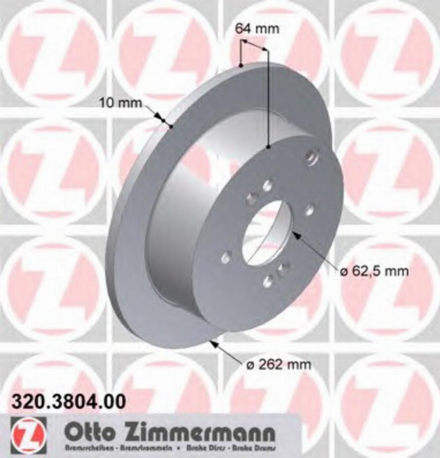 Zimmermann 320.3804.00 - Disque de frein cwaw.fr