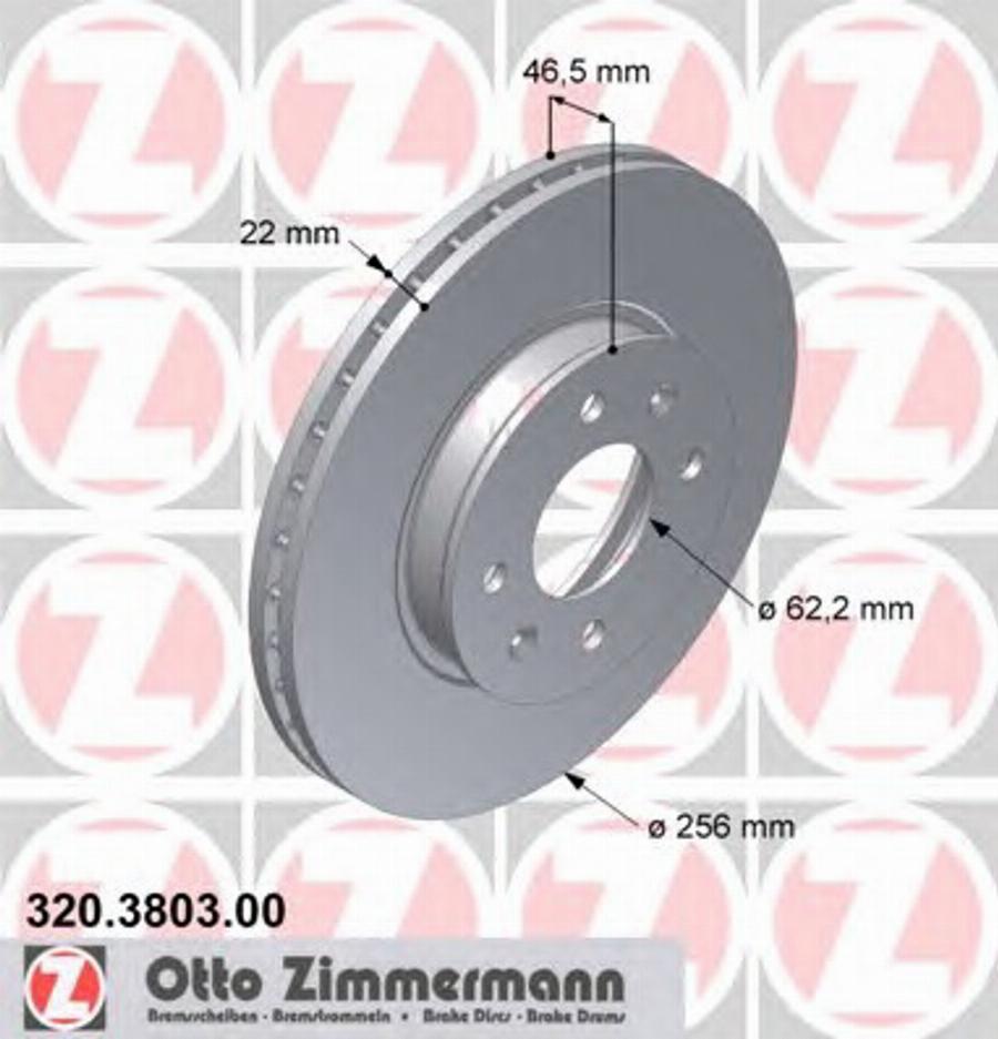 Zimmermann 320.3803.00 - Disque de frein cwaw.fr