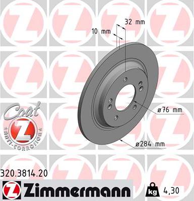 Zimmermann 320.3814.20 - Disque de frein cwaw.fr