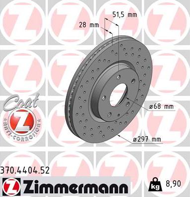 Zimmermann 370.4404.52 - Disque de frein cwaw.fr