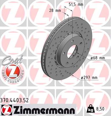 Zimmermann 370.4403.52 - Disque de frein cwaw.fr