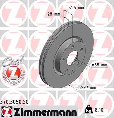 Zimmermann 370.3050.20 - Disque de frein cwaw.fr