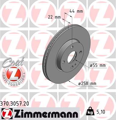 Zimmermann 370.3057.20 - Disque de frein cwaw.fr