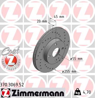 Zimmermann 370.3069.52 - Disque de frein cwaw.fr