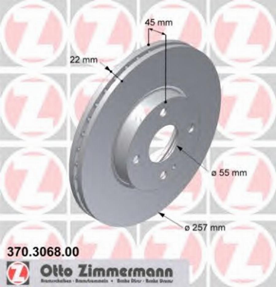 Zimmermann 370.3068.00 - Disque de frein cwaw.fr