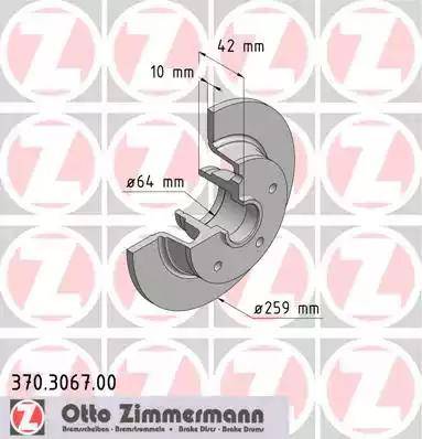 Zimmermann 370.3067.00 - Disque de frein cwaw.fr