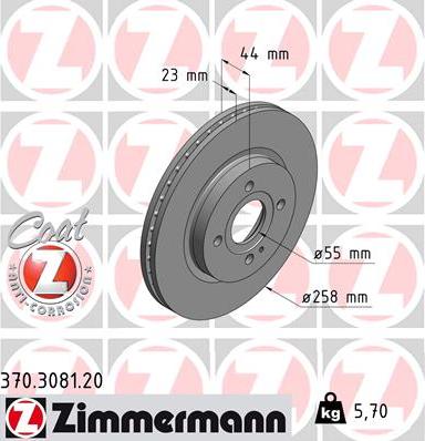 Zimmermann 370.3081.20 - Disque de frein cwaw.fr