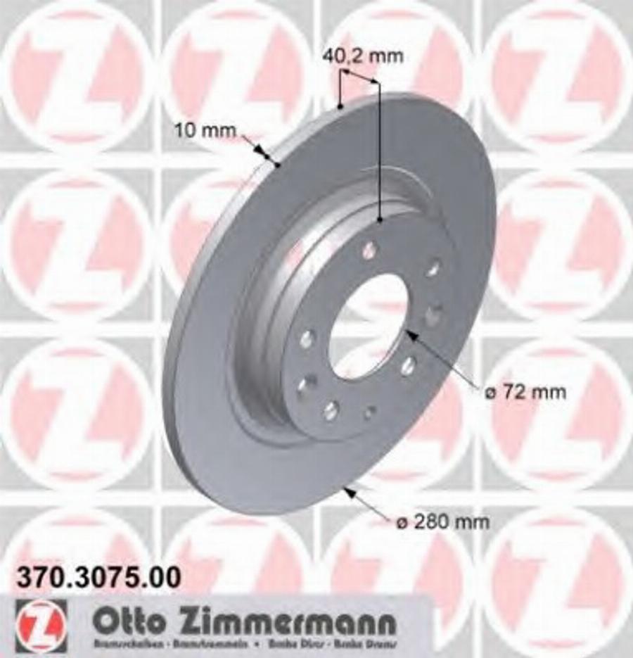 Zimmermann 370.3075.00 - Disque de frein cwaw.fr