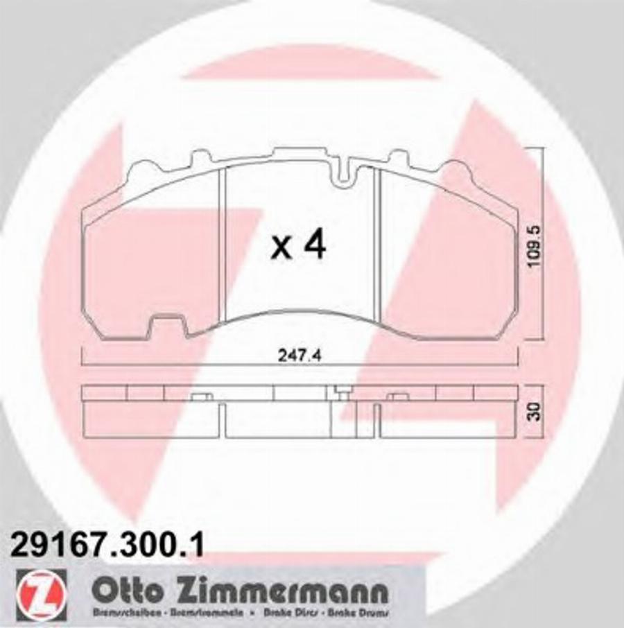 Zimmermann 291673001 - Kit de plaquettes de frein, frein à disque cwaw.fr