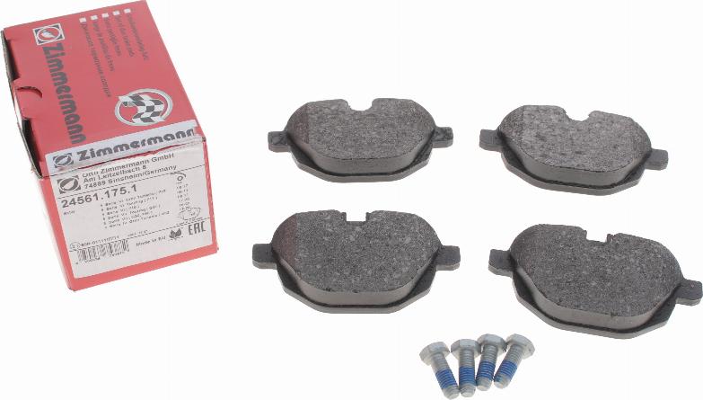 Zimmermann 24561.175.1 - Kit de plaquettes de frein, frein à disque cwaw.fr