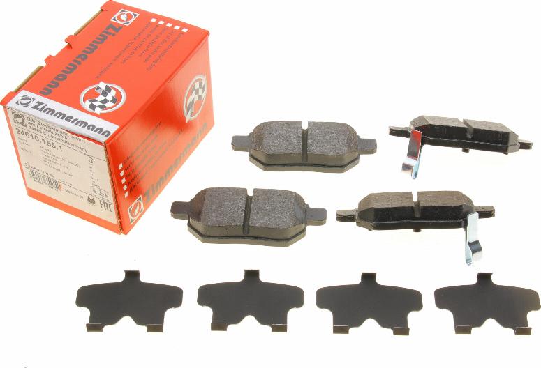 Zimmermann 24610.155.1 - Kit de plaquettes de frein, frein à disque cwaw.fr