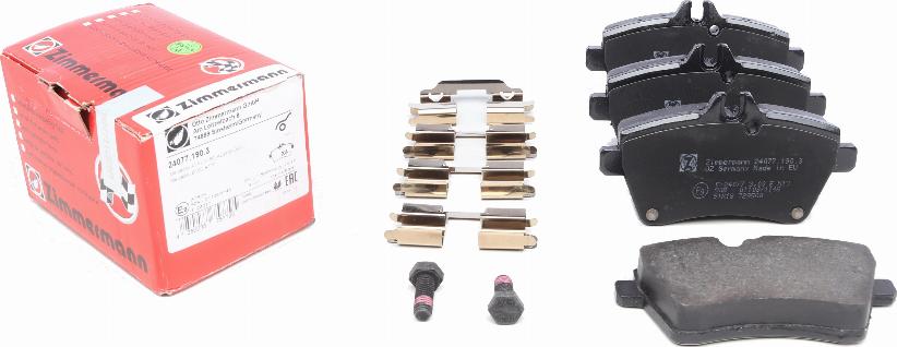 Zimmermann 24077.190.3 - Kit de plaquettes de frein, frein à disque cwaw.fr