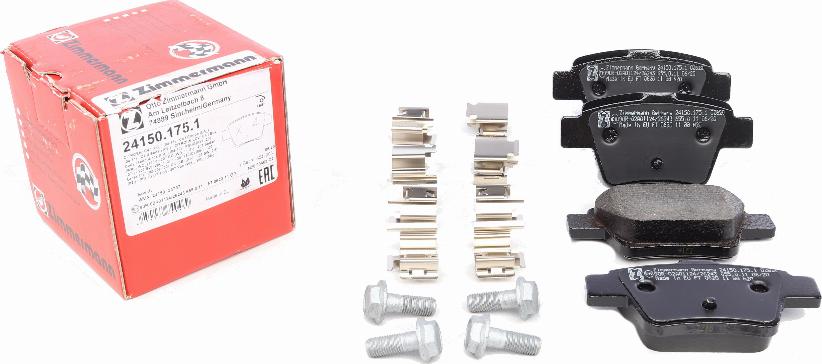 Zimmermann 24150.175.1 - Kit de plaquettes de frein, frein à disque cwaw.fr