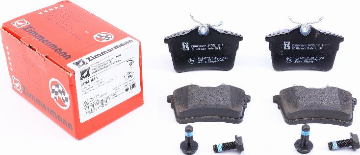 Zimmermann 24765.165.1 - Kit de plaquettes de frein, frein à disque cwaw.fr