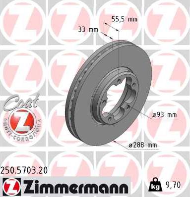 Zimmermann 250.5703.20 - Disque de frein cwaw.fr