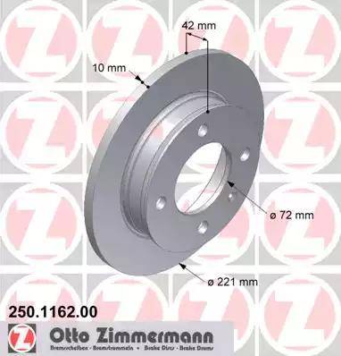 Zimmermann 250.1162.00 - Disque de frein cwaw.fr