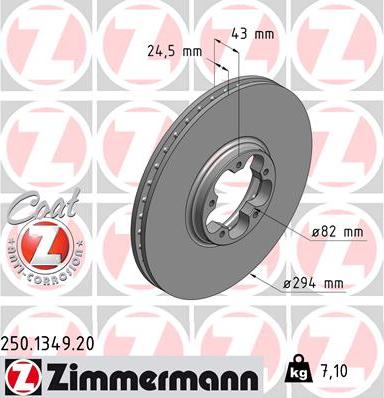 Zimmermann 250.1349.20 - Disque de frein cwaw.fr