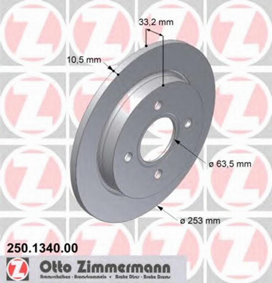 Zimmermann 250.1340.00 - Disque de frein cwaw.fr