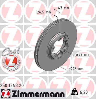 Zimmermann 250.1348.20 - Disque de frein cwaw.fr