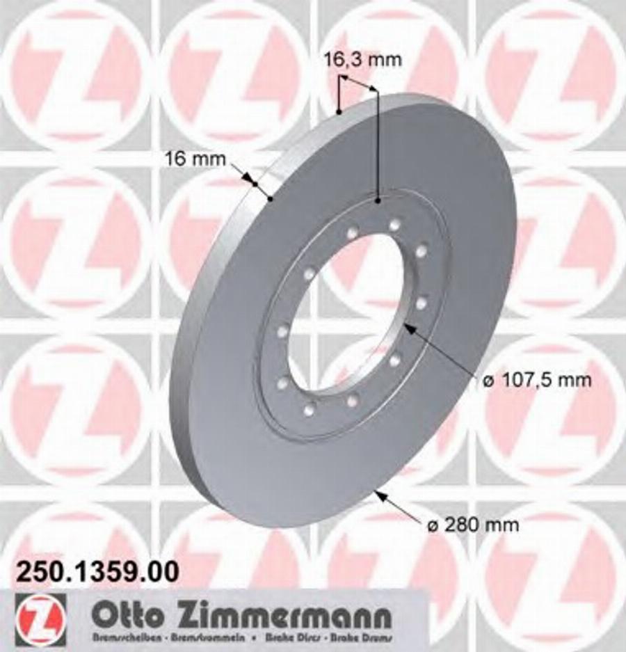 Zimmermann 250.1359.00 - Disque de frein cwaw.fr