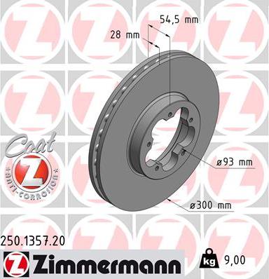 Zimmermann 250.1357.20 - Disque de frein cwaw.fr