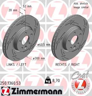 Zimmermann 250.1360.53 - Disque de frein cwaw.fr