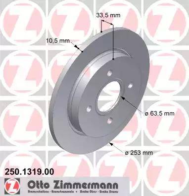 Zimmermann 250.1319.00 - Disque de frein cwaw.fr