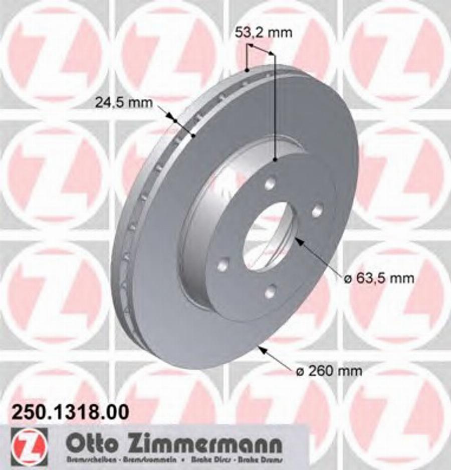 Zimmermann 250131800 - Disque de frein cwaw.fr