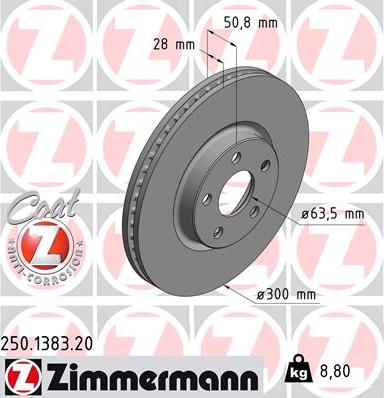 Zimmermann 250.1383.20 - Disque de frein cwaw.fr