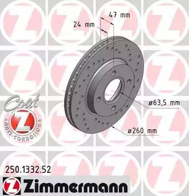 Zimmermann 250.1332.52 - Disque de frein cwaw.fr