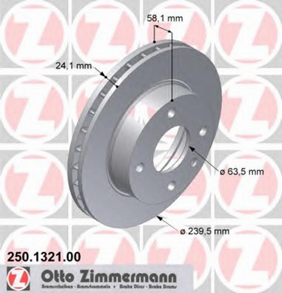 Zimmermann 250.1321.00 - Disque de frein cwaw.fr