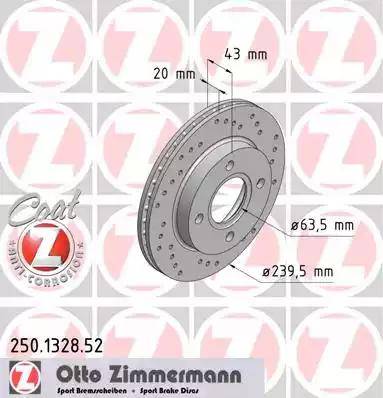 Zimmermann 250.1328.52 - Disque de frein cwaw.fr