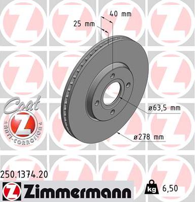 Zimmermann 250.1374.20 - Disque de frein cwaw.fr