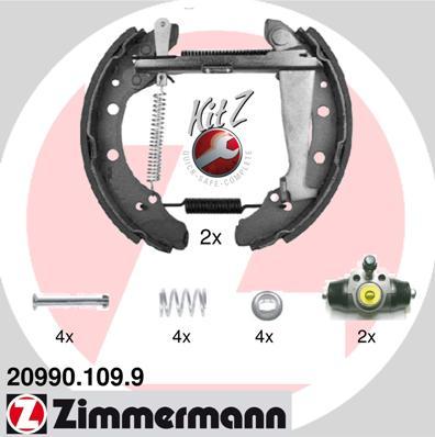 Zimmermann 20990.109.9 - Jeu de mâchoires de frein cwaw.fr