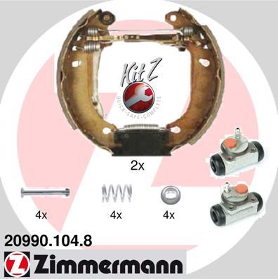 Zimmermann 20990.104.8 - Jeu de mâchoires de frein cwaw.fr