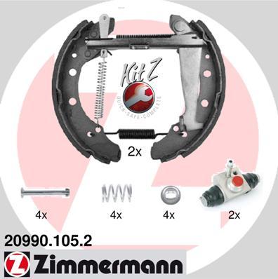 Zimmermann 20990.105.2 - Jeu de mâchoires de frein cwaw.fr