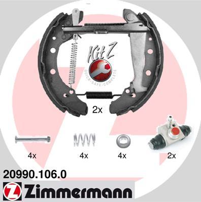 Zimmermann 20990.106.0 - Jeu de mâchoires de frein cwaw.fr