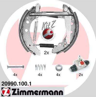 Zimmermann 20990.100.1 - Jeu de mâchoires de frein cwaw.fr