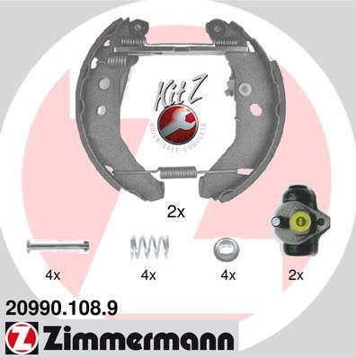 Zimmermann 20990.108.9 - Jeu de mâchoires de frein cwaw.fr