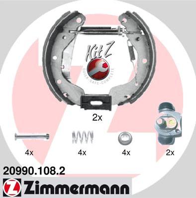 Zimmermann 20990.108.2 - Jeu de mâchoires de frein cwaw.fr