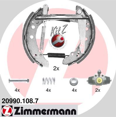 Zimmermann 20990.108.7 - Jeu de mâchoires de frein cwaw.fr