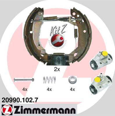 Zimmermann 20990.102.7 - Jeu de mâchoires de frein cwaw.fr