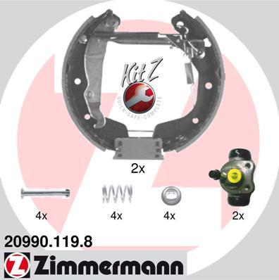 Zimmermann 20990.119.8 - Jeu de mâchoires de frein cwaw.fr