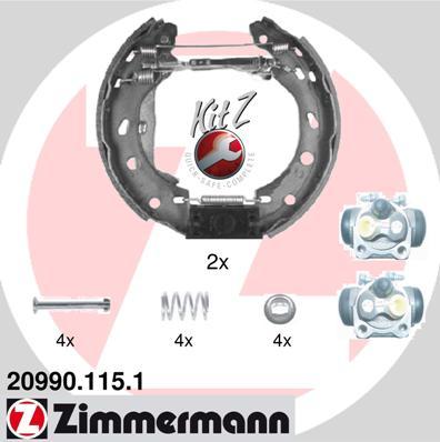 Zimmermann 20990.115.1 - Jeu de mâchoires de frein cwaw.fr