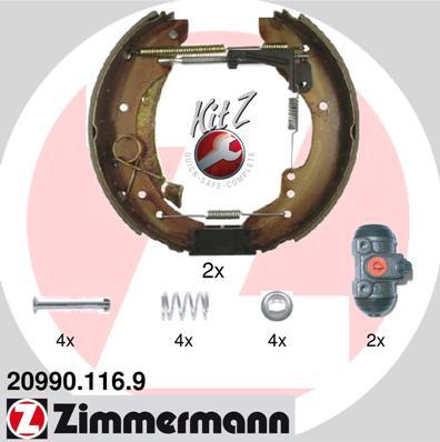 Zimmermann 20990.116.9 - Jeu de mâchoires de frein cwaw.fr