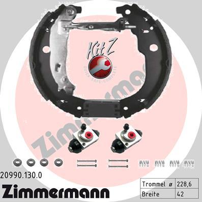 Zimmermann 20990.130.0 - Jeu de mâchoires de frein cwaw.fr