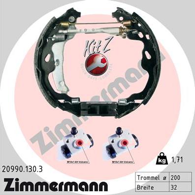 Zimmermann 20990.130.3 - Jeu de mâchoires de frein cwaw.fr