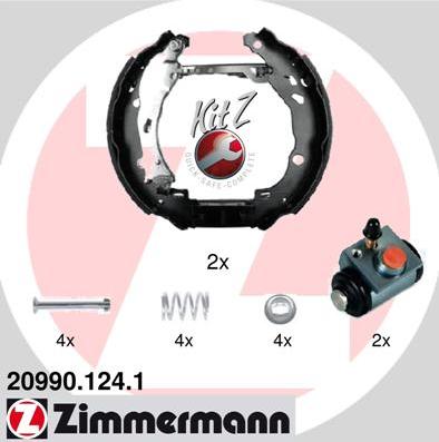 Zimmermann 20990.124.1 - Jeu de mâchoires de frein cwaw.fr