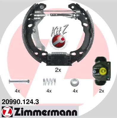 Zimmermann 20990.124.3 - Jeu de mâchoires de frein cwaw.fr