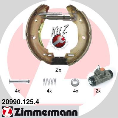 Zimmermann 20990.125.4 - Jeu de mâchoires de frein cwaw.fr